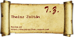 Theisz Zoltán névjegykártya